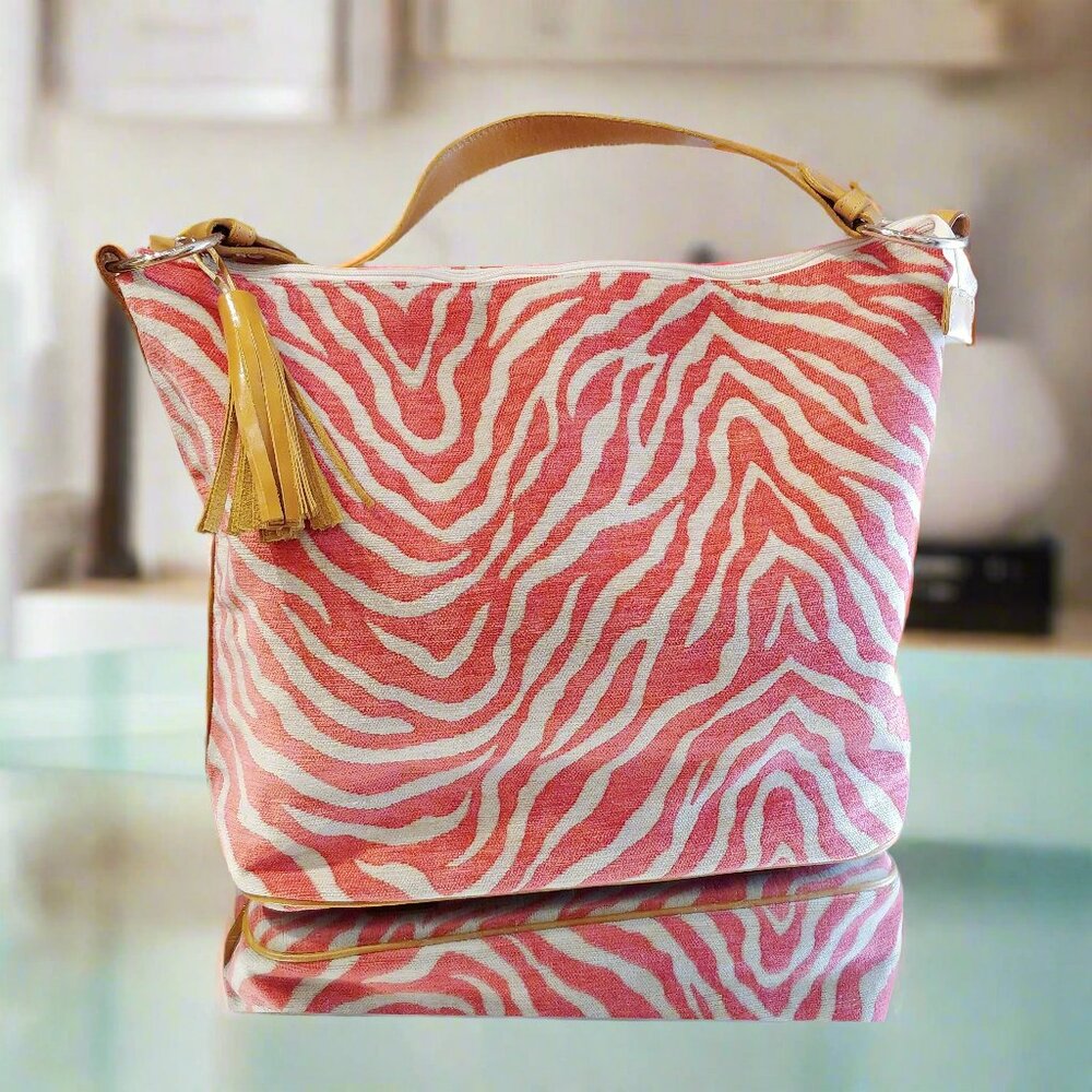 Glenda Gies Emma Handbag - Pink Zebra